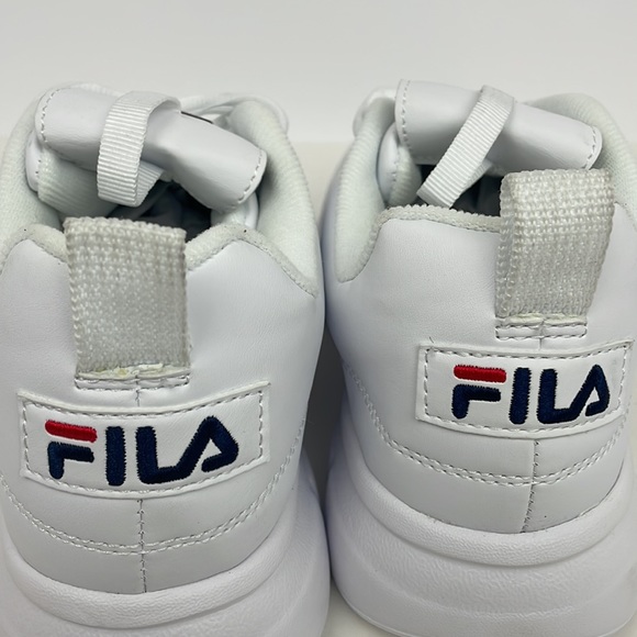 New Men’s White FILA Disruptor II Premium Sneakers Size 8.5 - Picture 6 of 10